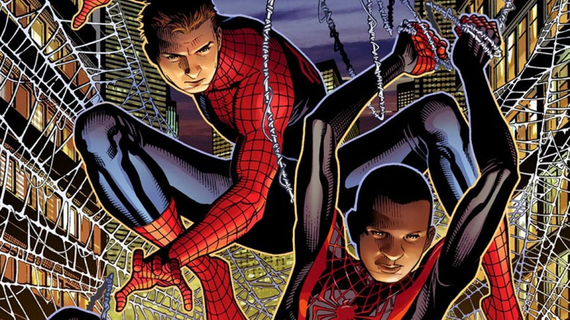 Image: Marvel Comics. Spider-Men #1 art by Jim Cheung